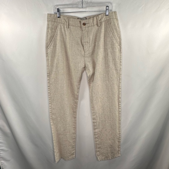 Vintage Burberry London Pants Luxury Y2K Linen Blend Classic Check Men's Size 34